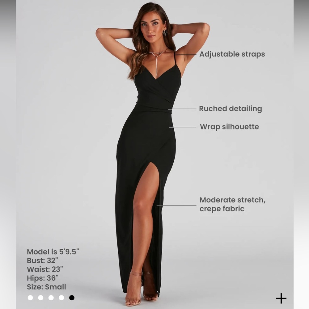 Windsor Sasha Formal High Slit Wrap Dress